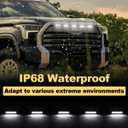 OKLSG LED Front Grill Lights for Toyota Tundra 2026 2025-2022 Raptor Lights fit SR SR5 Limited OEM Grille Without TRD Package 3rd Gen Tundra Accessories (White)