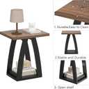 FROMJBEST End Table Set of 2, Side Table, Nightstand, Sofa Side Table with Shelf, Modern End Table for Living Room, Bedroom