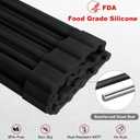 MERRYBOX 20.5" x 13" Roll Up Dish Drying Rack Silicone Wrapped Over The Sink Dish Drying Rack Multipurpose Foldable Sink Drying Mat, Heat-Resistant & Anti-Rust Dish Rack for Kitchen Sink, Large, Black
