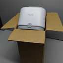 Automatic Motion Sensor Bathroom Trash Can with Lid, Slim Motion Sensor Plastic Narrow Seam Trash Can for Bedroom, Kitchen, Office, RV, 4 AA Battery Powered (Batteries Not Included), 19 garbage bags