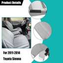 FZJDSD Light Gray Driver Side Bottom Microfiber Leather Replacement Seat Cover Compatible with Toyota Sienna 2011 2012 2013 2014