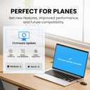 Avantree Voyager  OLED Display & Latest Auracast Bluetooth 5.4 Adapter for Airplane, Qualcomm Chip & aptX Adaptive, Wireless Audio Transmitter for Headphones, AirPods, Travel & Flight (Black)