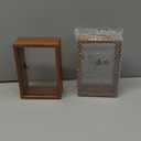 JOSON 2 packsWooden Dried Flower Photo Frame Dried Flower Display Stand Decorative Floating Photo Frame (brown 4x6)