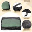 5 Pcs Packing Cubes for Suitcase Large Travel Cubes Carry on Luggage Organizer Bags for Clothes Accessories(S,Black)
