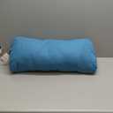 Gaiam Round Yoga Bolster Pillow, Soft Meditation Cushion for Yoga, Massage and Back Support, Breathable Cotton Fill, Zippered Microfiber Cover, Easy-Carry Handle, Machine Washable (Teal)