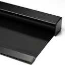 Boolegon Blackout Cordless Roller Shades, Window Blind with Thermal Insulated, UV Protection Fabric, Free-Stop System Roller Blind for Home, Office, Black, Custom Size