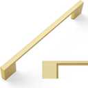 Amerdeco 10 Pack Brushed Gold Cabinet Pulls 6.25 Inch(160MM) Hole Centers Kitchen Cabinet Handles Cabinet Hardware Kitchen Handles for Cabinets Cupboard Handles Drawer Pulls ZH0060