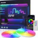 DeckTok Led Neon Lights Strip - 50FT Flexible Led Control with App/Remote Rope Lights Multiple Modes RGB IP65 Waterproof Outdoor Neon Music Sync Gaming Strip for Bedroom Wall Decor