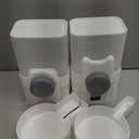 Hanging Cage Automatic Small Pet Food Bowl Water Bottle Dispenser, 1L Auto Gravity Pet Feeder and Waterer Set Kennel Feeding Station Crate Feeder Dish for Rabbit Puppy Cats Ferret (Grey)