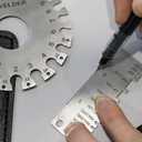 YESWELDER Round Dual Sided Metal Sheet Gage & Metal Sheet Thickness Gauge 2pcs Stainless Steel Wire Welding Gauge 2-Packs