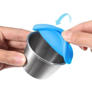 Dappen Dish for Monomer, Nail Cup for Liquid - Metal Rose Gold/Gold/Silver Nail Monomer Dish Holder with Lid