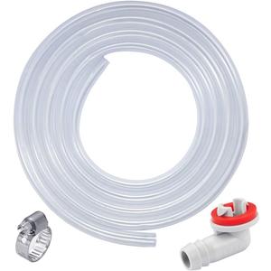 Improved Window Air Conditioner Drain Kit,AC Drain Hose Elbow Fitting(3/5-Inches) & 10Feet Improved Clear Vinyl Tube for Universal Mini-Split AC Unit & Window Air Conditioning Unit
