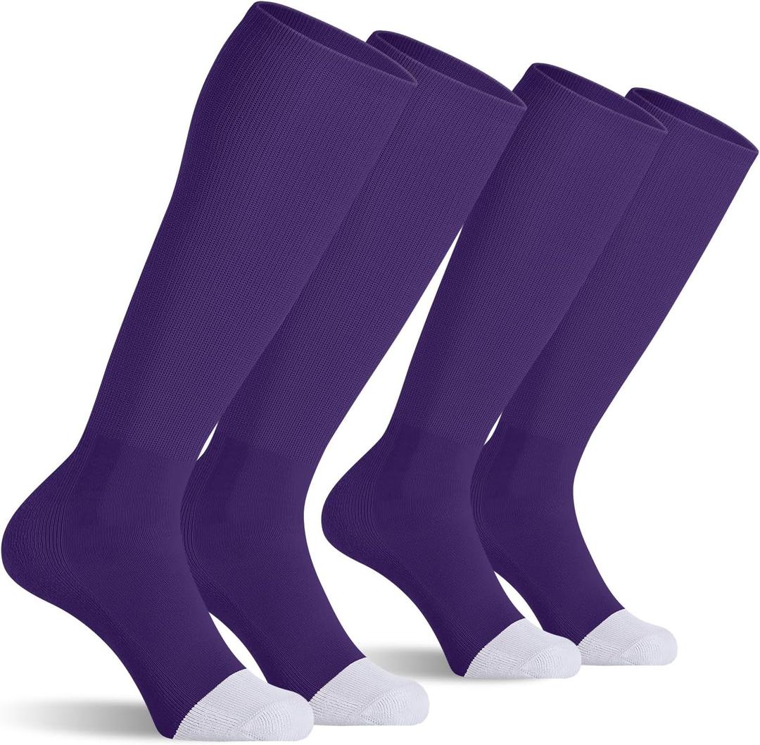 CS CELERSPORT 2/3 Pack Baseball Soccer Softball Socks for Youth & Adult Multi-sport Tube Socks (Small)