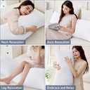 Leeden Full Body Pillow for Adults, Firm and Fluffy Long Pillow Insert, Breathable Pillow for Side Sleepers and Bed Support20x54 White