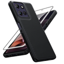 FNTCASE for Moto G-Power 2026/2025 Case: Motorola G Power 2026 Case with Screen Protector 14FT Military Grade Drop Protection Shockproof Anti-Slip Sweat-Resistant Matte TPU Daily Phone Cover (Black) 