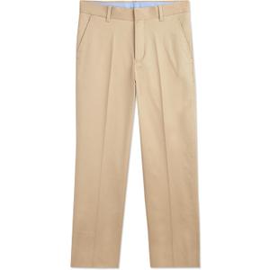 Tommy Hilfiger Boy's Flat-front Twill Dress Pant, Straight Leg Fit, Belt Loops & Slant Front Pockets (Medium Khaki)