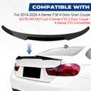 Rear Spoiler Compatible with 2014-2020 BMW 4 Series F36 4-Door Gran Coupe