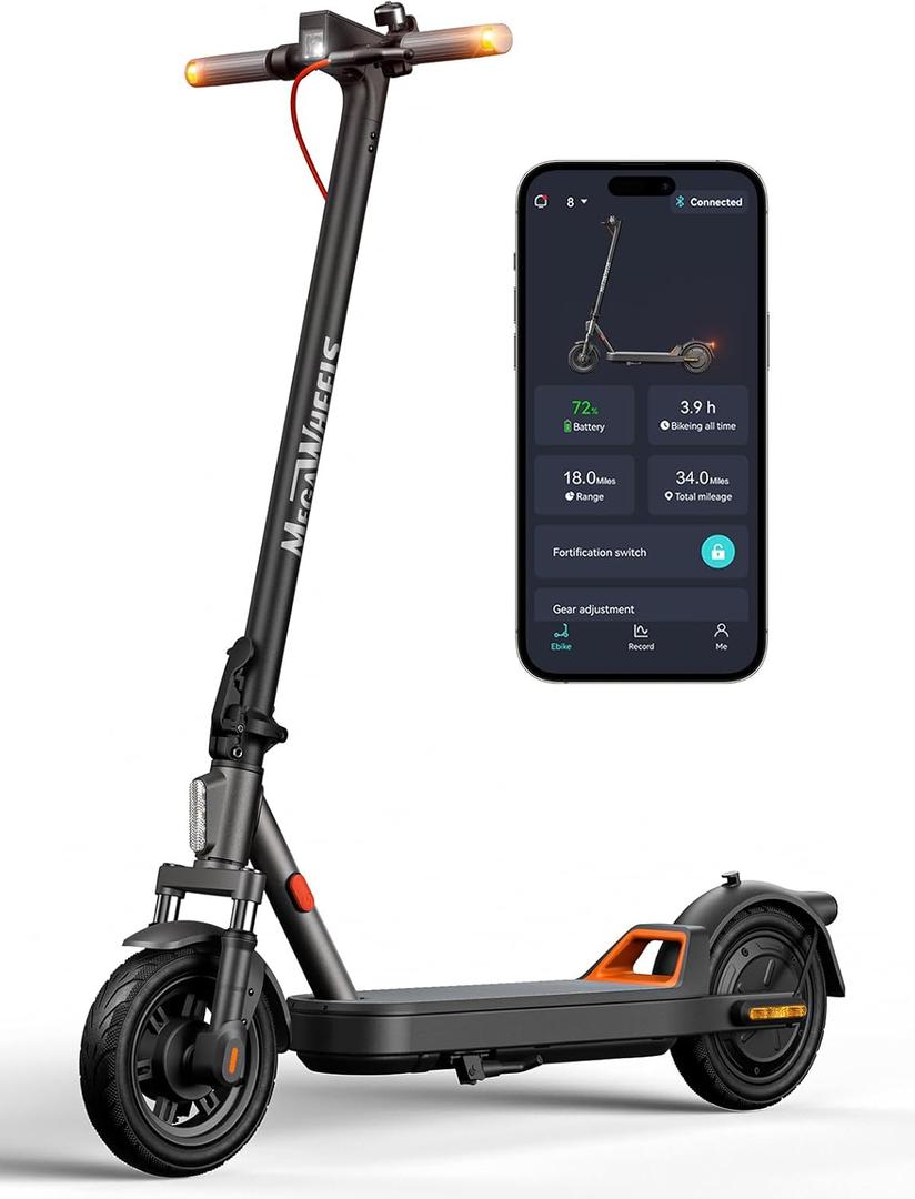 Electric Scooter with Suspension Long Range Electric Scooter for Adults 10inTires,E Scooter with Smart APP Control for Commuting, Outdoor, Short Travel UL2272