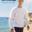 qualidyne Men's Sun Shirt Long Sleeve, 4-Way Stretch Quick Dry Lightweight Rash Guard for Fishing Running Hiking White, XL