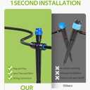 HIRALIY 118FT Greenhouse Misting Drip Irrigation Kit, Quick Connector Design, Irrigation System with 1/4" Tubing and Adjustable Nozzles for Hanging Plants, Garden Watering System for Raised Bed