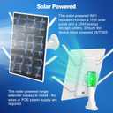 Outdoor WiFi Extender Signal Booster for Security Camera - (2nd Gen) Solar-Powered WiFi Repeater with Long Range | IP65 Waterproof Wi-Fi Access Point for Villa, Farms, Yards, RVs & Campsites
