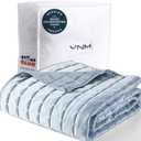 YnM Cooling Weighted Blanket for Adults, 15lbs Heavy Bed Throw Comforter with 100% PE Fabric, Ideal for Hot Sleepers or Summer Days(60x80 Inches for Queen/King Bed, 15 Pounds, Blue)