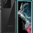 Lanhiem for Samsung Galaxy S22 Ultra Case, IP68 Waterproof Dustproof with Built-in Screen Protector, Heavy Duty Full Body Protective Phone Case for Samsung S22 Ultra 5G, Blue/Clear