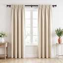 HEI! DEAR 2 Pack Black Curtain Rods for Windows 28 to 48 Inch (1.5-5ft), 1 Inch Adjustable Curtain Rod,Heavy Duty Curtains Rod, Thicken Sturdy Drapery Rods, Matte Black,30"-58"