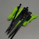 8 Pack Tent Stakes Heavy Duty Metal Tent Pegs for Camping Steel Tent Stakes 8 inch Unbreakable and Inflexible