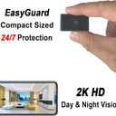 2K Mini Plug-in Security Camera with Rotating Lens, Built-in Hotspot, Night Vision, Motion Detection, SD Card & Cloud Storage, 24/7 Monitoring, Phone & PC Monitoring for Home Security (W-C7)