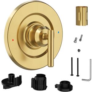 Brushed Gold Shower Trim Kit for Moen T2901 Handle | Compatible with Moen 2510/2520/2570/2590 Pressure Balanced Valve Series, Fix Wobbly Handle for Bathroom Renovation