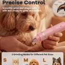 Veeconn Dog Grooming Clippers Kit-Electric Rechargeable Cat Trimmer Tools-Cordless Quiet Pet Nail Paw Grinder-4 in 1 Multifunctional Low Noise Shaver-Razor for feet Face Ears Toenail Eye (Pink)