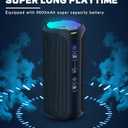 Ortizan Portable Bluetooth Speaker (2nd Gen), 40W powerful sound and deep bass, IPX7 waterproof, 30 hours of playtime, TWS for 2 speakers pairing for home, outdoor and travel - Electronics gift, Black