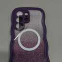 Hekodonk for Galaxy S26 Ultra Case Magnetic,[Cute Wave][Compatible with Magsafe][Built-in Tempered Glass Screen Protector] [Glitter Card] Full Body Bling Case for Samsung Galaxy S26 Ultra,All Purple