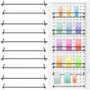 Novabright 20 Pack 12" L Pegboard Paper Towel Holder Fit 1/8" and 1/4" Pegboard Organizer Accessories Heavy Duty Pegboards Hook for Handicraft Room Kitchen Laundry Room Garage Bathroom