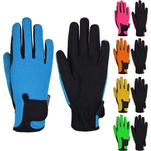 Kids Horse Riding Gloves Children Equestrian Kids Gloves Child Horseback Bike Gardening Boys & Girls Mittens Pony Youth Outdoor Mitts (Age 12-14 years, Blue)