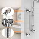 36 Inch Polished Chrome Grab Bars for Shower with Anti-Slip Knurled Grip