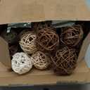 Yunsailing 36 Pcs Moss Decorative Balls for Centerpiece Bowls and Rattan Wicker Balls Handmade Orbs Spherical Assorted Vase Filler Tabletop Decor for Garden Wedding Party (Rustic, Retro Colors)