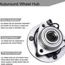 Autoround 515066 Front Wheel Bearing Hub Assembly Compatible Nissan Titan Pathfinder Armada, Infiniti QX56, for 2004 2005 2006 2007, 6 Lugs W/ABS