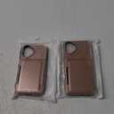 Flip Wallet for iPhone 16 Plus Case, iPhone 16+ Plus Card Holder Hidden Cards Slot Phone Cover Soft Sleeve Heavy Duty Protective Bumper Girl Lady Men Pocket Armor for iPhone 16 Plus 6.7 inch Rose Gold 2 Pack