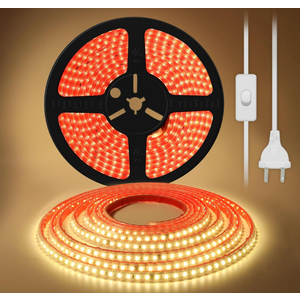 pcningled AC 110V LED Strip Lights 2 Meter Outdoor Rope Lights Waterproof Warm White 3000K Cuttable LED Tape 6.56 Feet Adhesive LED Lights for Bedroom Under Cabinet Lighting
