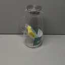 SUSTEAS 3 Liter 101 oz Glass Pitcher with Lid and Nozzle, Cold/Hot Water Glass Water Bottle, Ice Tea Water Jar for Refrigerator, Large Water Jar for Juice, Milk, Coffee or Homemade Drinks,Vase (Clear)