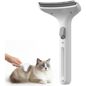 Cat Comb for Shedding, Cat Deshedding Brush with One-Click Fur Release, Cat Grooming Comb, Indoor Cat & Dog Brush, Pet Deshedding Tool