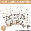 3 x 3Pcs Magical Wizard Tablecloth Birthday Party Supplies Plastic Disposable Rectangular Watercolor Table Cover Birthday Decorations for Kids 54 * 108 inch