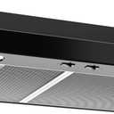 Broan-NuTone BCSD130BL Glacier 30-inch Under-Cabinet 4-Way Convertible Range Hood with 2-Speed Exhaust Fan and Light, Black