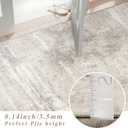 3x10 Washable Hallway Runner Rug - Indoor Modern Abstract Kitchen Carpet with Non Slip Backing Home Decor Long Rugs for Bedroom Laundry Entryway Ultra Soft Floor Mat for Bathroom 3x10 Beige