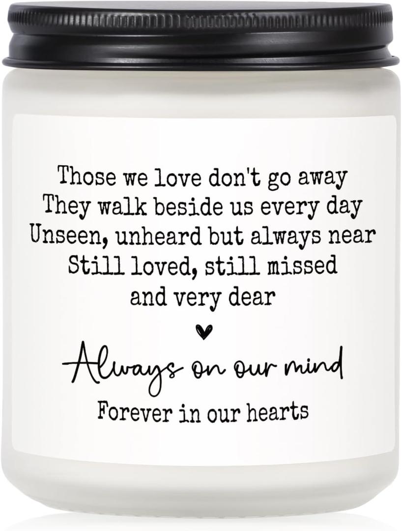 Shqiueos Sympathy Gifts for Loss of Loved One, Memorial Lavender Scented Candle 7oz, Bereavement, Thinking of You, Grief Gift, Funeral Comfort Condolence Remembrance Christmas Gift