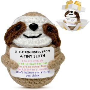 2 x Crochet Sloth Colour Card