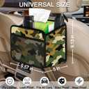 Camouflage Car Seat Organizer for Men, Waterproof Backseat Storage Bag with Multi-Pockets, Heavy-Duty Tactical Gear for Truck SUV Off-Road Travel Accessories