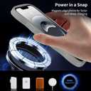 Magnetic for iPhone 16e Case, (Compatible with Magsafe) Curly Wavy Frame Hard Translucent Matte Clear Back Cover for Women Men TPU Bumper Shockproof Phone Case (Gray)